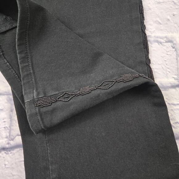 Lauren Jeans Co Beaded Jeans Black Southwestern Bootcut Ralph Lauren sz 4 Petite - Picture 13 of 16